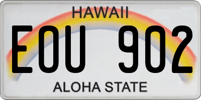 HI license plate EOU902