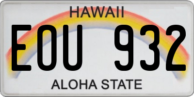 HI license plate EOU932