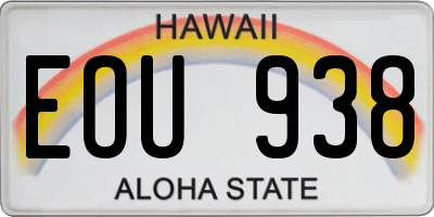 HI license plate EOU938