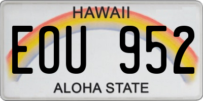 HI license plate EOU952
