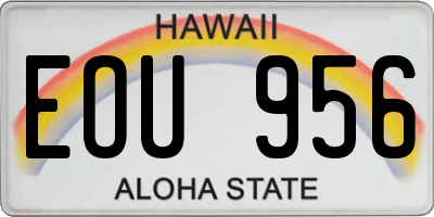 HI license plate EOU956