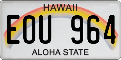 HI license plate EOU964