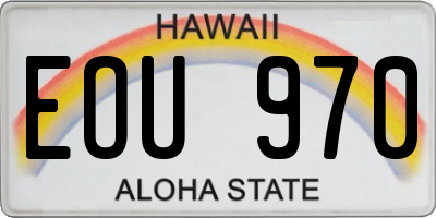 HI license plate EOU970