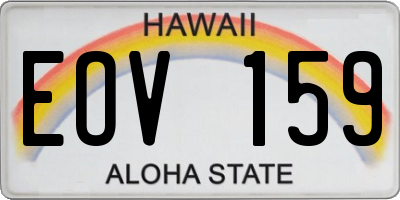 HI license plate EOV159