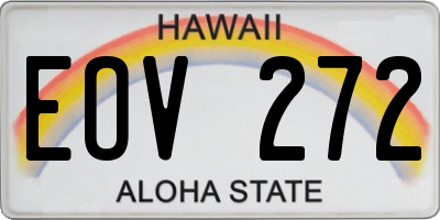 HI license plate EOV272