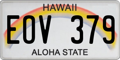 HI license plate EOV379