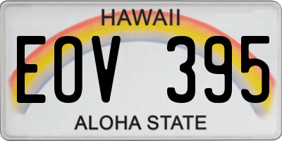 HI license plate EOV395