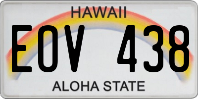 HI license plate EOV438