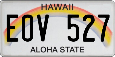 HI license plate EOV527