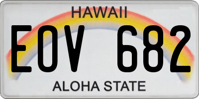 HI license plate EOV682