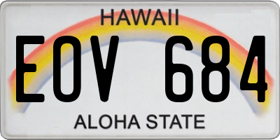 HI license plate EOV684