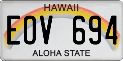 HI license plate EOV694