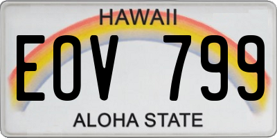 HI license plate EOV799