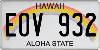 HI license plate EOV932