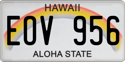 HI license plate EOV956