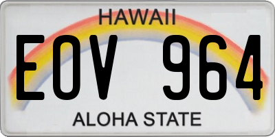 HI license plate EOV964
