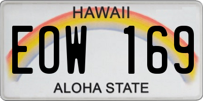 HI license plate EOW169