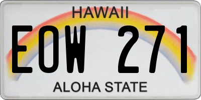 HI license plate EOW271