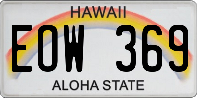 HI license plate EOW369