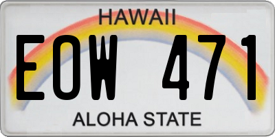 HI license plate EOW471