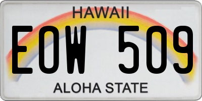 HI license plate EOW509