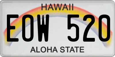 HI license plate EOW520