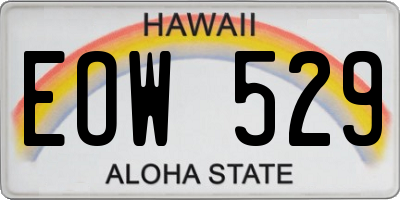HI license plate EOW529