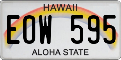 HI license plate EOW595