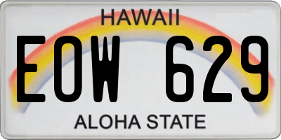 HI license plate EOW629
