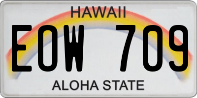HI license plate EOW709