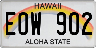 HI license plate EOW902