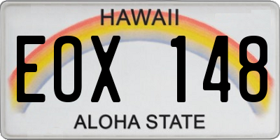 HI license plate EOX148
