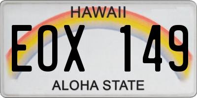 HI license plate EOX149