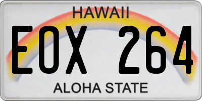 HI license plate EOX264