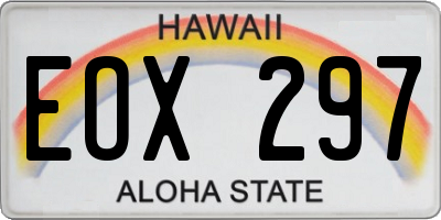 HI license plate EOX297
