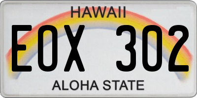 HI license plate EOX302