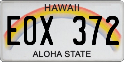 HI license plate EOX372