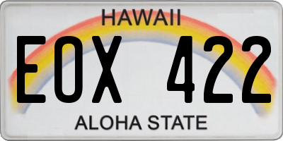 HI license plate EOX422
