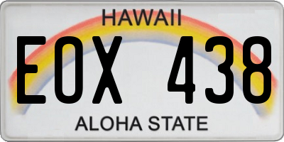 HI license plate EOX438
