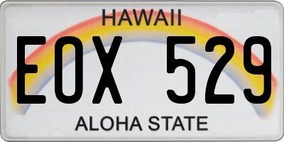 HI license plate EOX529