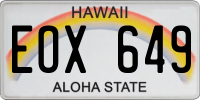 HI license plate EOX649