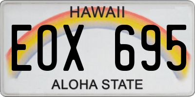 HI license plate EOX695