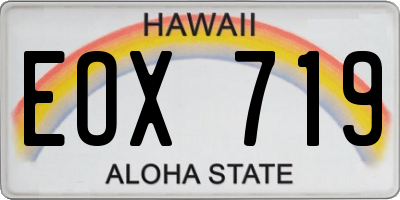 HI license plate EOX719