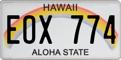 HI license plate EOX774
