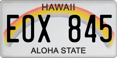 HI license plate EOX845