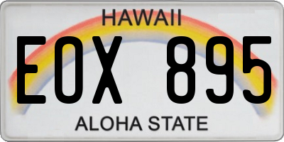 HI license plate EOX895