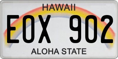 HI license plate EOX902
