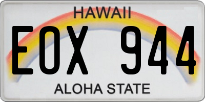HI license plate EOX944