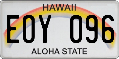 HI license plate EOY096
