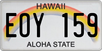HI license plate EOY159